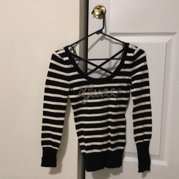 Guess stripe blouse Sz XS - Picture 1 of 9